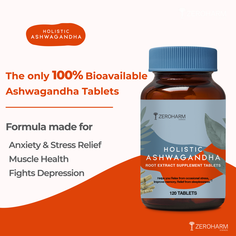 Holistic Ashwagandha - Stress & Anxiety Relief Tablets