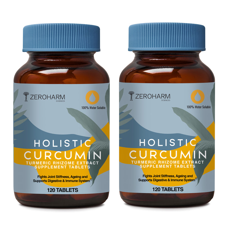 Holistic Curcumin Supplement- 600mg (120 Veg Tablets) with 95% Curcuminoids - Higher Absorption- Antioxidant & Anti-inflammatory Supplement - for Skin, Joint Support, Boosts Immune System